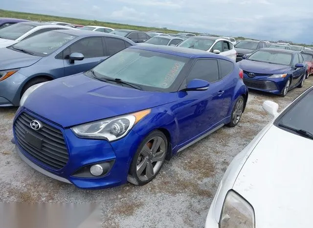 KMHTC6AE4DU117950 2013 2013 Hyundai Veloster- Turbo W/Black 2