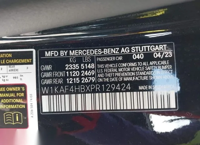 W1KAF4HBXPR129424 2023 2023 Mercedes-Benz C 300- 4Matic 9