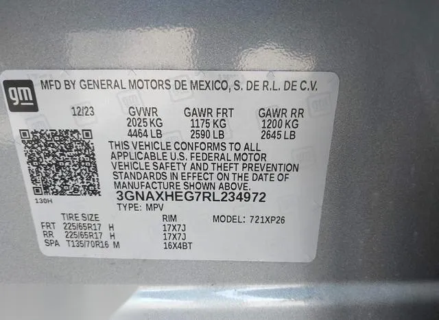 3GNAXHEG7RL234972 2024 2024 Chevrolet Equinox- Fwd Ls 9