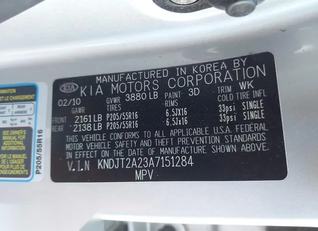 KNDJT2A23A7151284 2010 2010 KIA Soul- - 9