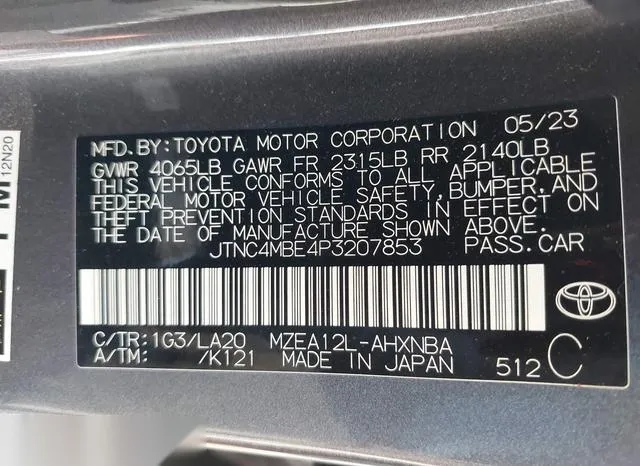 JTNC4MBE4P3207853 2023 2023 Toyota Corolla- Xse 9