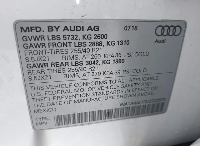 WA1A4AFY9J2222970 2018 2018 Audi SQ5- 3-0T Premium Plus 9