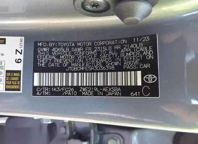 JTDBCMFE5R3036398 2024 2024 Toyota Corolla- Hybrid Se 9