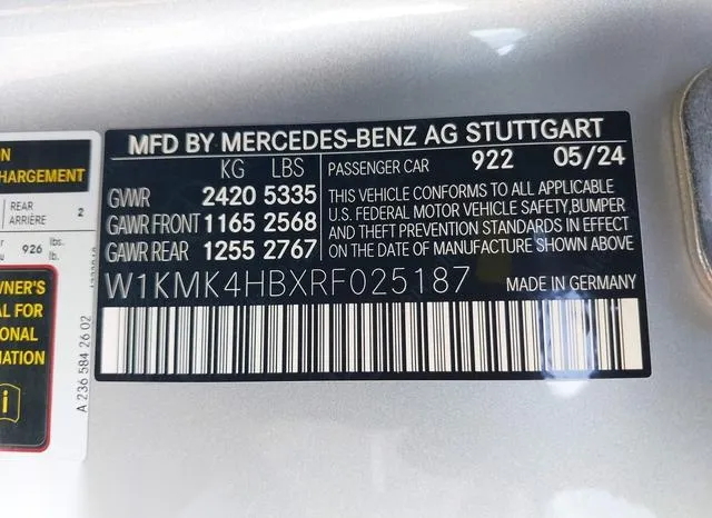 W1KMK4HBXRF025187 2024 2024 Mercedes-Benz CLE 300- 4Matic 9