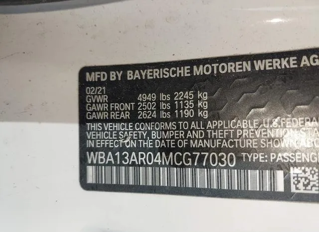 WBA13AR04MCG77030 2021 2021 BMW 4 Series- M440I Xdrive 9