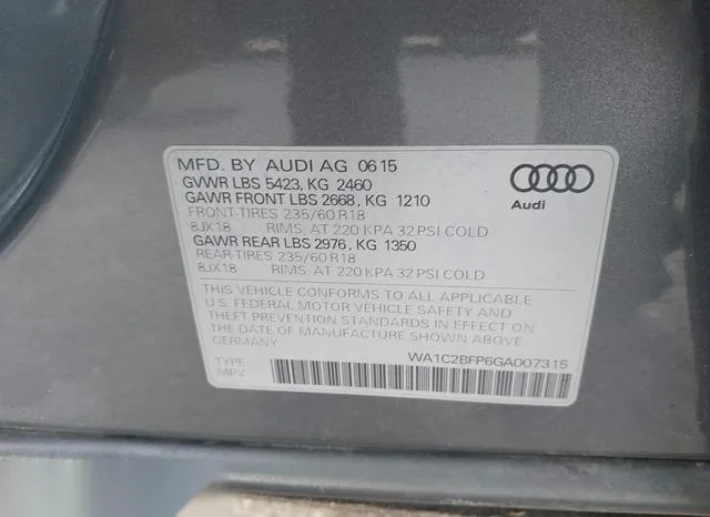 WA1C2BFP6GA007315 2016 2016 Audi Q5- 2-0T Premium 9