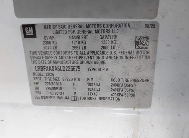 LRBFXASA6LD225679 2020 2020 Buick Envision- Fwd 1Sv 9