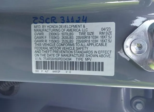 7FARS6H50PE034394 2023 2023 Honda CR-V- Hybrid Sport 9