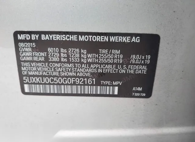 5UXKU0C50G0F92161 2016 2016 BMW X6- Sdrive35I 9