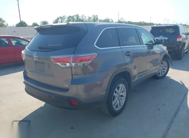 5TDZARFH3ES005378 2014 2014 Toyota Highlander- LE 4