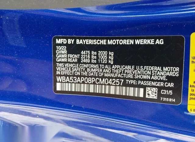 WBA53AP08PCM04257 2023 2023 BMW 4 Series- 430I 9