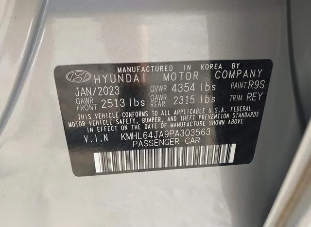 KMHL64JA9PA303563 2023 2023 Hyundai Sonata- Sel 9