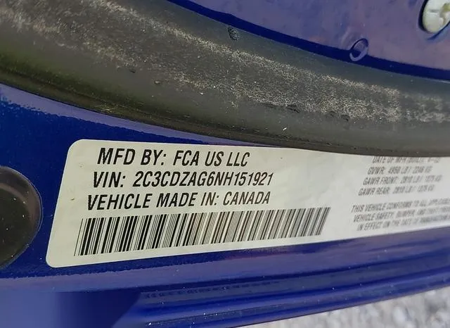 2C3CDZAG6NH151921 2022 2022 Dodge Challenger- Sxt 9