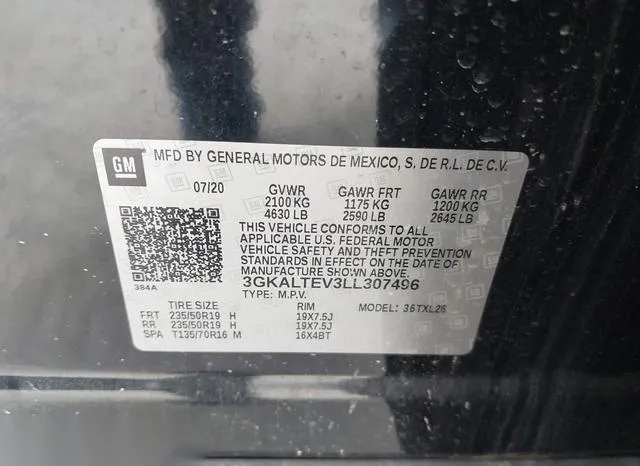 3GKALTEV3LL307496 2020 2020 GMC Terrain- Awd Sle 9