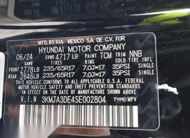 3KMJA3DE4SE002804 2025 2025 Hyundai Tucson- SE 9