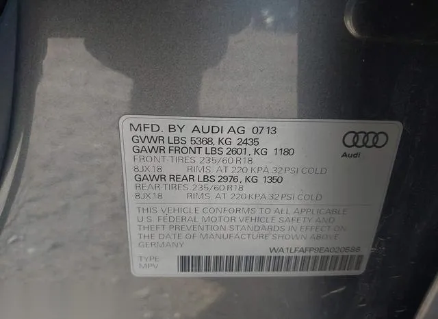 WA1LFAFP9EA020586 2014 2014 Audi Q5- 2-0T Premium 9