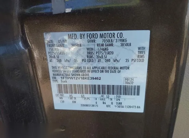 1FTPW12V18KE39462 2008 2008 Ford F-150- 60Th Anniversary/Fx 9