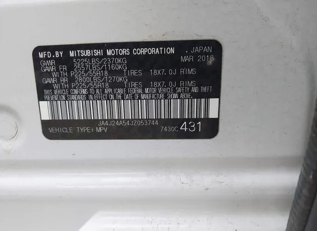 JA4J24A54JZ053744 2018 2018 Mitsubishi Outlander- Phev Sel 9