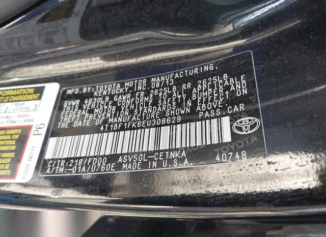 4T1BF1FK6EU308629 2014 2014 Toyota Camry- LE 9