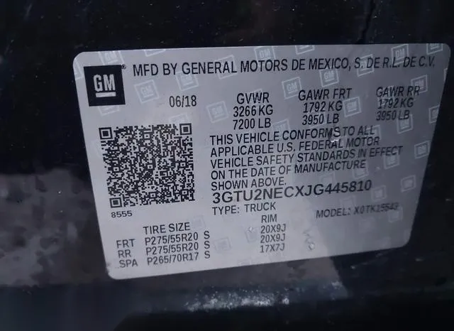 3GTU2NECXJG445810 2018 2018 GMC Sierra- 1500 Slt 9