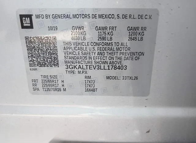 3GKALTEV3LL178403 2020 2020 GMC Terrain- Awd Sle 9