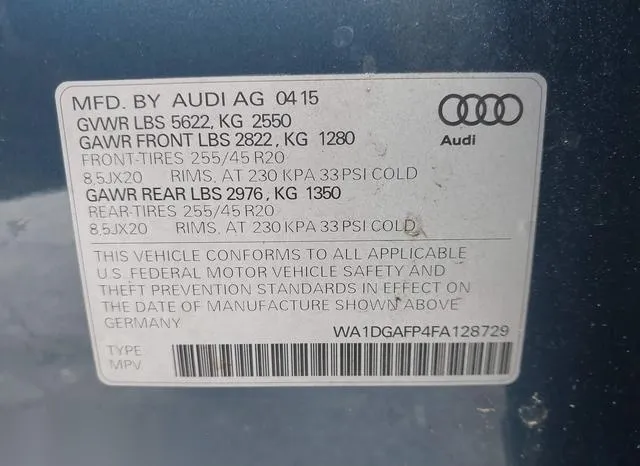 WA1DGAFP4FA128729 2015 2015 Audi Q5- Premium Plus 9