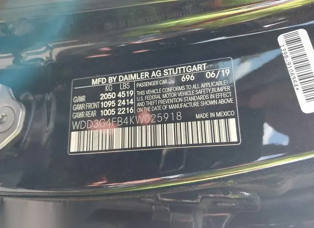 WDD3G4FB4KW025918 2019 2019 Mercedes-Benz A 220- 4Matic 9