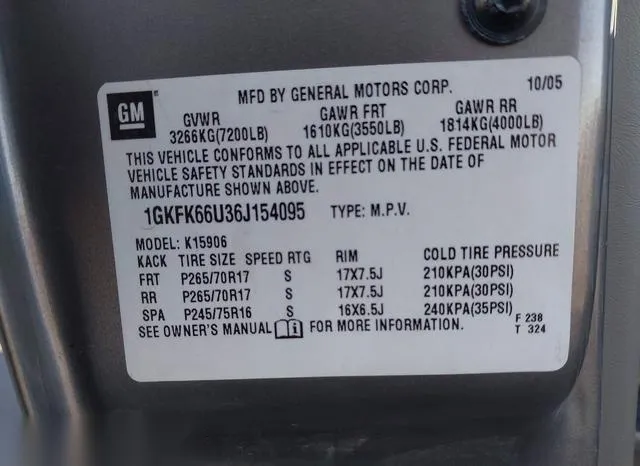 1GKFK66U36J154095 2006 2006 GMC Yukon Xl 1500- Denali 9