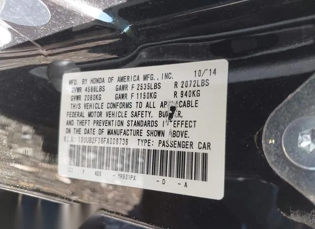 19UUB2F38FA009736 2015 2015 Acura TLX- V6 9