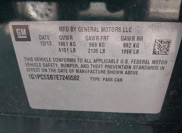 1G1PC5SB7E7249582 2014 2014 Chevrolet Cruze- 1Lt Auto 9