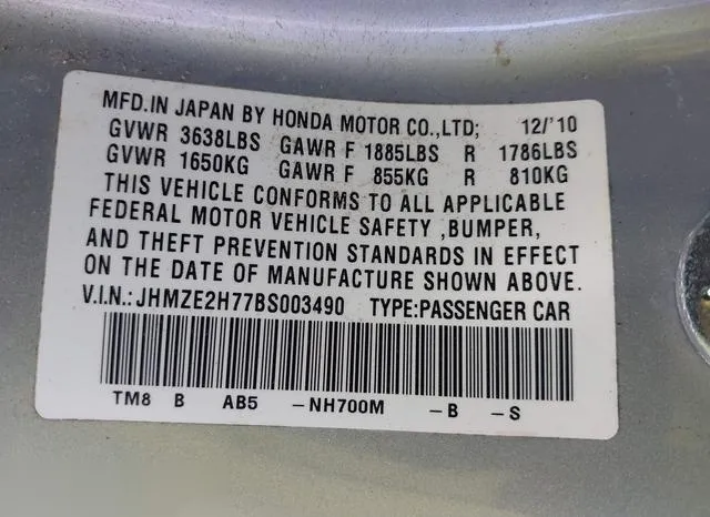 JHMZE2H77BS003490 2011 2011 Honda Insight- EX 9