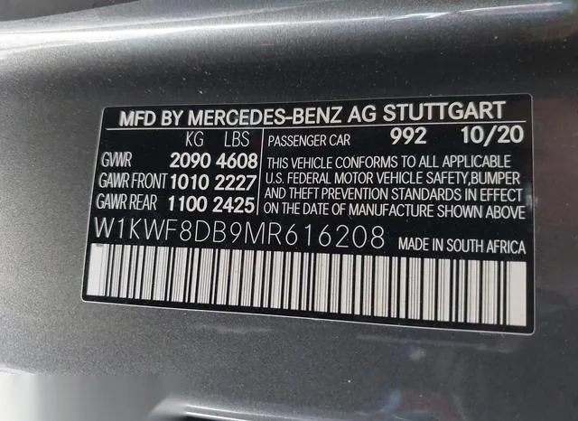 W1KWF8DB9MR616208 2021 2021 Mercedes-Benz C 300- Sedan 9