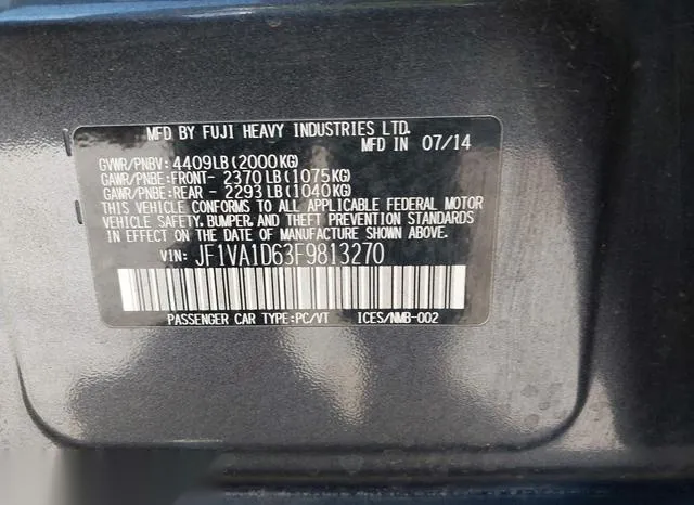 JF1VA1D63F9813270 2015 2015 Subaru WRX- Premium 9