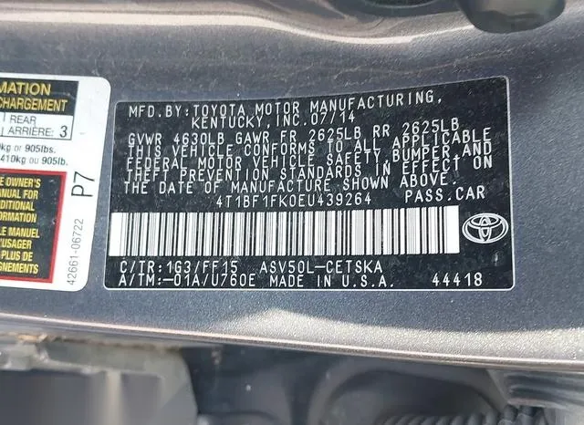 4T1BF1FK0EU439264 2014 2014 Toyota Camry- SE 9