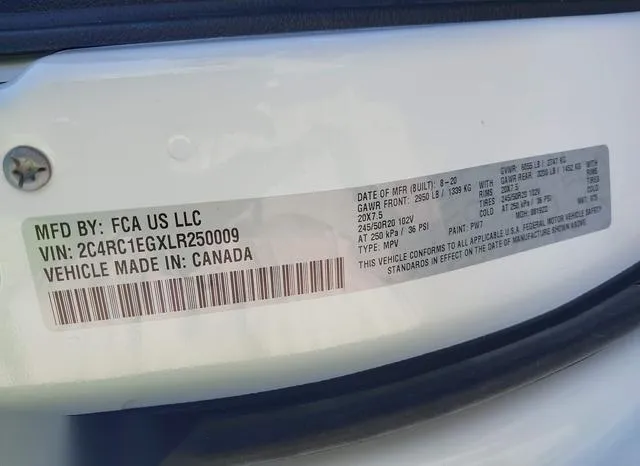 2C4RC1EGXLR250009 2020 2020 Chrysler Pacifica- Touring L Plus 9