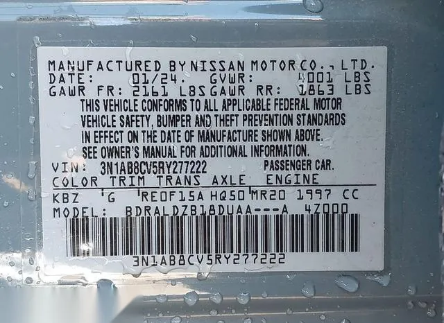 3N1AB8CV5RY277222 2024 2024 Nissan Sentra- Sv Xtronic Cvt 9