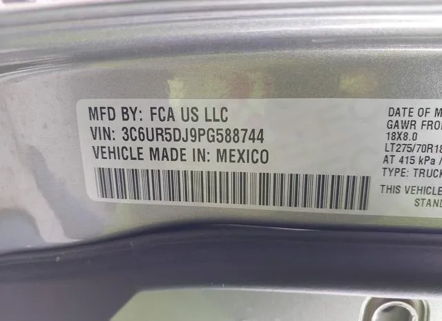 3C6UR5DJ9PG588744 2023 2023 RAM 2500- Big Horn  4X4 6-4 Box 9