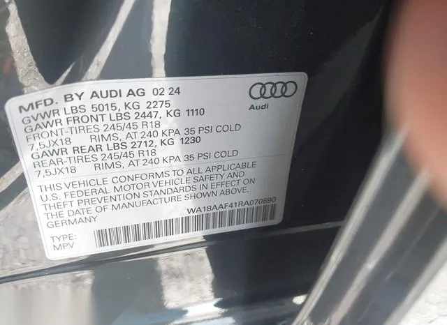 WA18AAF41RA070690 2024 2024 Audi A4- Allroad Premium Plus 4 9