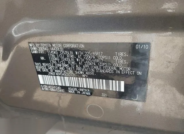 JTMZF4DV5A5022731 2010 2010 Toyota RAV4 9