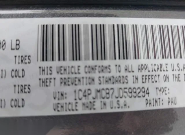 1C4PJMCB7JD599294 2018 2018 Jeep Cherokee- Latitude 4X4 9