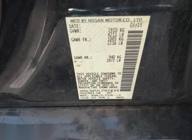 1N4AL3AP5FC297434 2015 2015 Nissan Altima- 2-5 SV 9