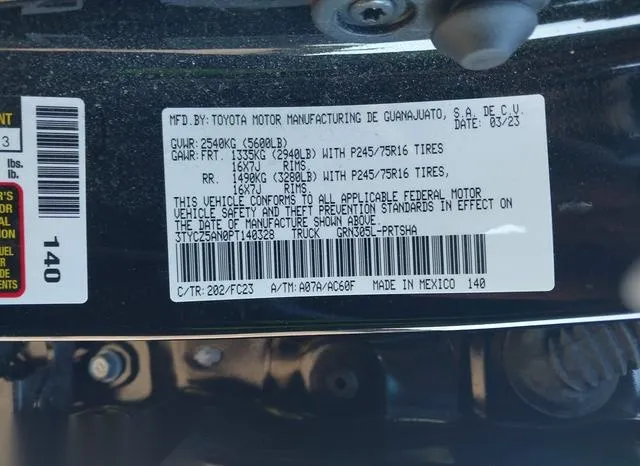 3TYCZ5AN0PT140328 2023 2023 Toyota Tacoma- Sr5 V6 9