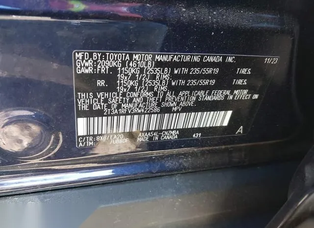 2T3A1RFV3RW422586 2024 2024 Toyota RAV4- Xle Premium 9