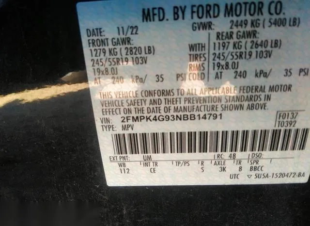 2FMPK4G93NBB14791 2022 2022 Ford Edge- SE 9