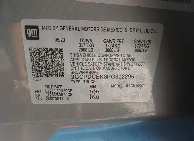 3GCPDCEK8PG312295 2023 2023 Chevrolet Silverado 1500- 4Wd 9