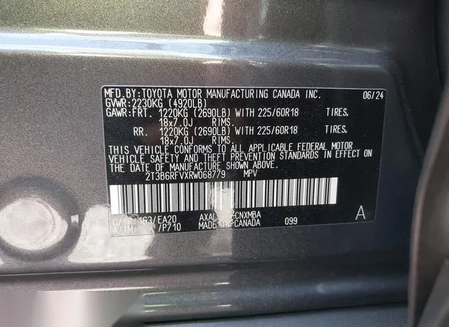 2T3B6RFVXRW068779 2024 2024 Toyota RAV4- Hybrid Xle Premium 9