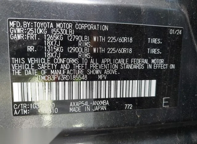 JTMCB3FV3RD185548 2024 2024 Toyota RAV4- SE 9