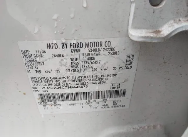 2FMDK36C79BA46673 2009 2009 Ford Edge- SE 9