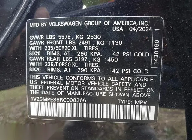 1V25MPE85RC008266 2024 2024 Volkswagen ID-4- S 9