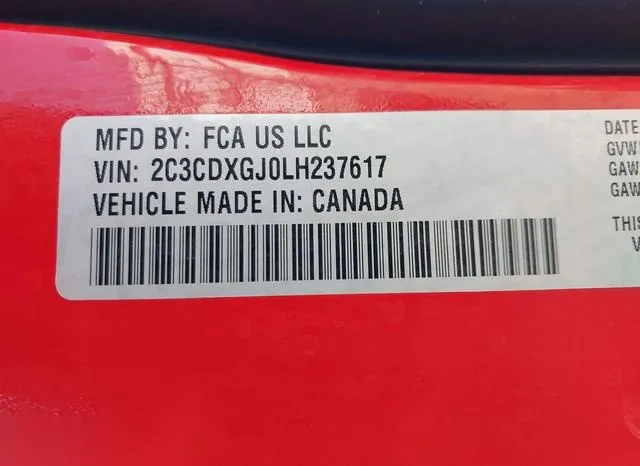 2C3CDXGJ0LH237617 2020 2020 Dodge Charger- Scat Pack Rwd 9